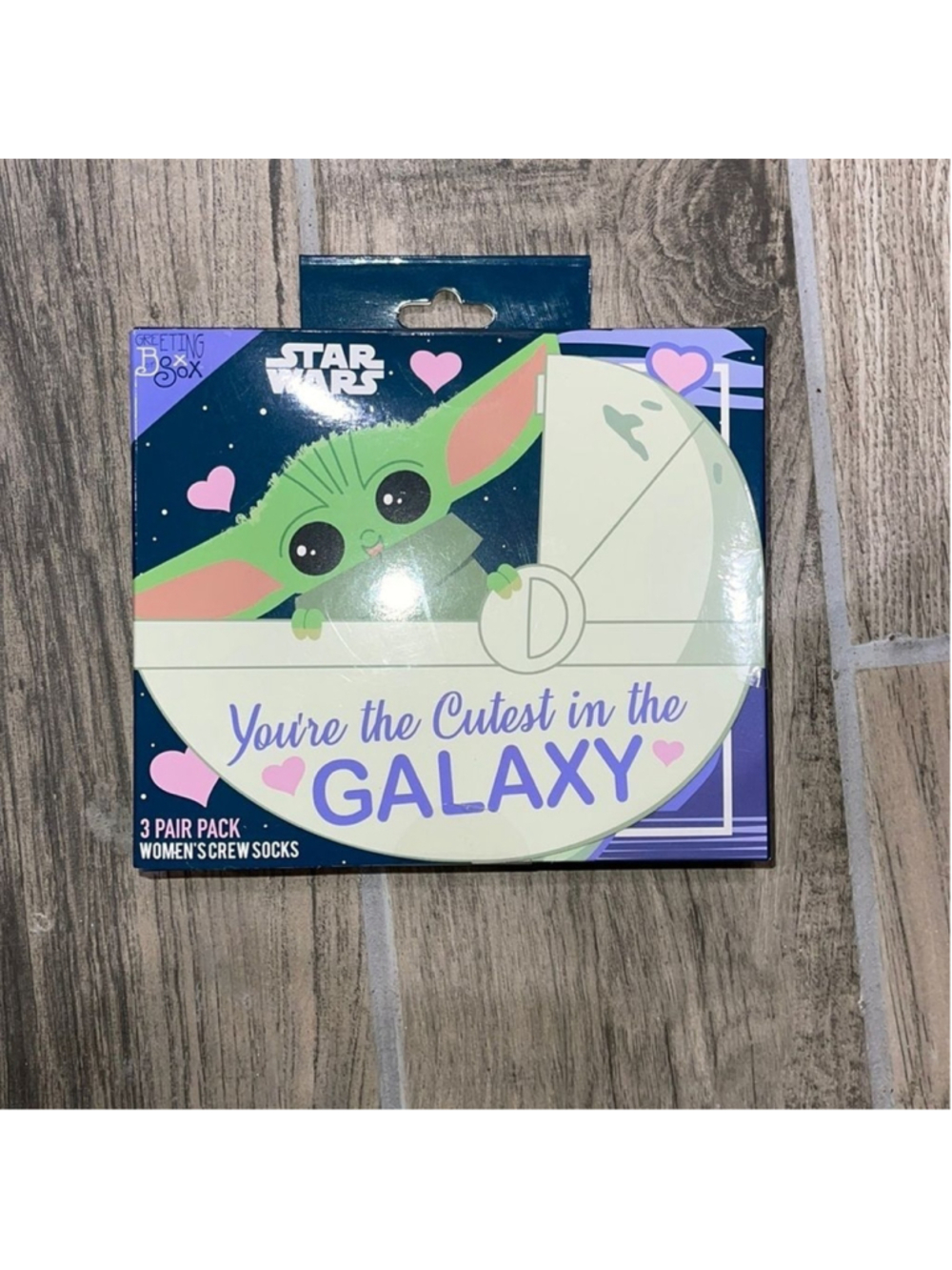 Star Wars Baby Yoda Valentines Day Socks 3pk NEW!